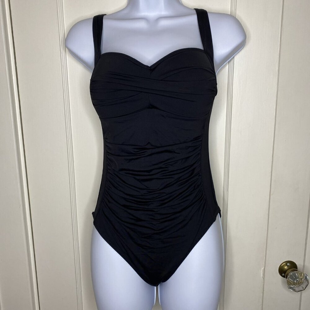 NWT Sea Level Twist Front One-Piece Swimsuit in Black, Size 6 - Picture 2 of 7